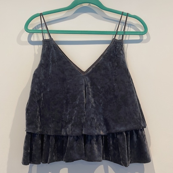 Aerie Navy Blue Ruffled PJs Tank - Picture 2 of 6